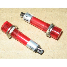 Индикатор (Лампочка неоновая в корпусе) N-814-R 220V (красная) D=8мм