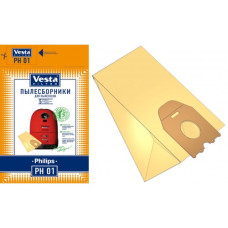 Пылесборники PH 01 (ориг. Oslo) (Philips: Golden Magic, HR 6300 - HR 6320, HR 6340 - HR 6370, HR 6371 - HR 6399 Vitall, HR 6938 - HR 6983, HR 8700 - HR 8999 Vision, HR 8700 -... / CTC-Clatronic: / Rolsen: / NILFISK: New Line) (упак. 5+1ф)