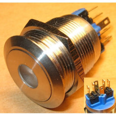 Кнопка антивандальная GQ22-11ZD/R on-off+off-on металл 12V