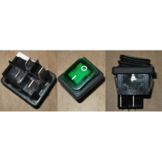 Рокерный переключатель 3INB4MASK48N1E21 on-off зелёный (4контакта) (16A/250V) (120000060541)