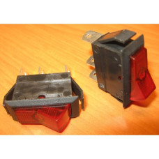 Рокерный переключатель ASW-09-102 on-on красный (Rocker switch 20A 12V !!! DC 10A 125VAC)