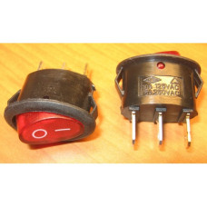 Рокерный переключатель IRS-101-6C on-off красный (10A/125V, 5A/250V AC)