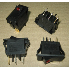 Рокерный переключатель IRS-101E-4C on-off черный (20A/125V, 15A/250V AC)