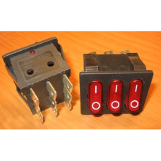 Рокерный переключатель IRS-3101-3C on-off красный (15(6)/250V T120*C)