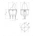 Рокерный переключатель KCD1-101N-5H-Y/3P on-off (оранжевый)