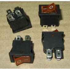 Рокерный переключатель MIRS-201(A) on-off желтый (6.5A/250V, 13A/125V AC)