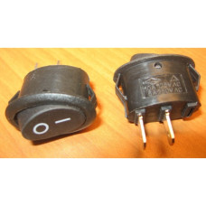 Рокерный переключатель RS-101-6C on-off черный (10A/125VAC< 5A/250VAC)