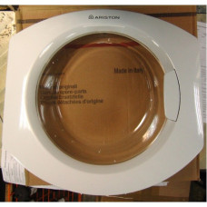 Люк в сборе (Merloni- 116384 с 115674, 095325, 110133) (дверца загрузочного люка стиральной машины Ariston)