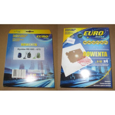 Пылесборники Euro clean E-12/4 шт. ROWENTA cинтетический, многослойный, повышенной фильтрации.