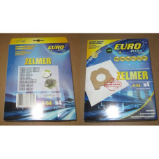 Пылесборники Euro clean E-54/4 шт. ZELMER cинтетический, многослойный, повышенной фильтрации.