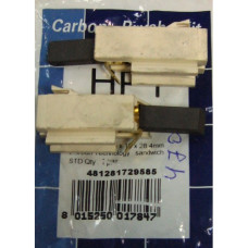 Щетки 5х10х28.4 угольные для электродвигателя стиральной машины (HOTPOINT) (5х10х28,4) комп 2шт (481281729585)