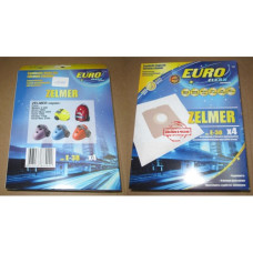 Пылесборники Euro clean E-38/4 шт. ZELMER cинтетический, многослойный, повышенной фильтрации.