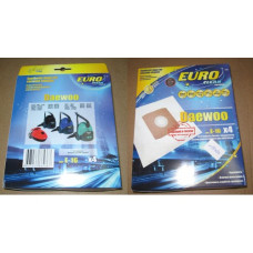 Пылесборники Euro clean E-16/4 шт. DAEWOO cинтетический, многослойный, повышенной фильтрации.