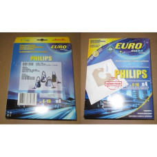 Пылесборники Euro clean E-19/4 шт. PHILIPS cинтетический, многослойный, повышенной фильтрации.
