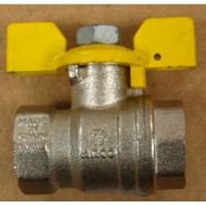 Кран газовый ARCO 1/2" г/г (бабочка) /RU002/ (03072У)
