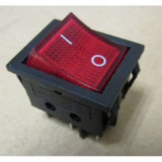 Рокерный переключатель KCD4-202N-C3-R/6P on-on (красный)