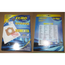 Пылесборники Euro clean E-11/4 шт. ROWENTA cинтетический, многослойный, повышенной фильтрации.